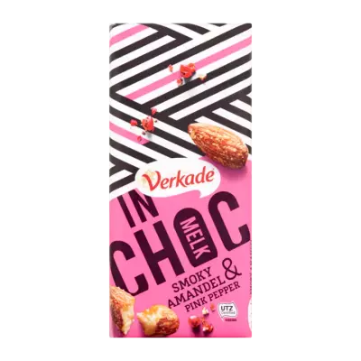 Verkade InChoc Smoky Amandel & Pink Pepper Melk