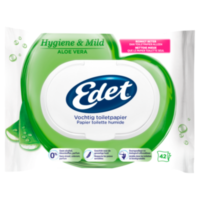 Edet Aloe vera vochtig toiletpapier