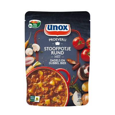 Unox Stoofpotje rund met dadels en bier