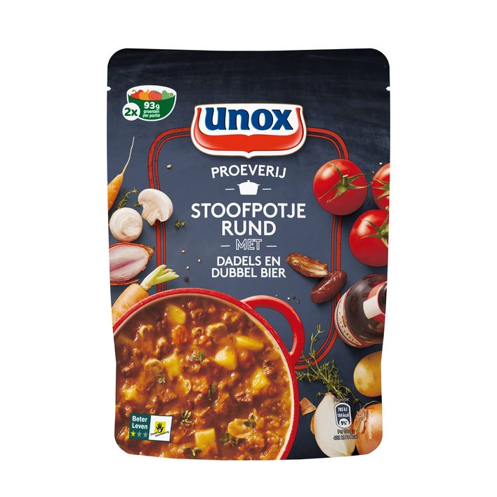 Unox Stoofpotje rund met dadels en bier
