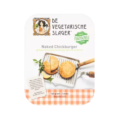 De Vegetarische Slager Naked Chickburger 2 Stuks