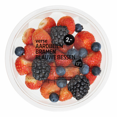 Huismerk Verse aardbeien bramen blauwe bessen