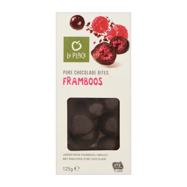 La Place Pure Chocolade Bites Framboos