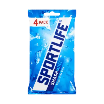 Sportlife Smashmint Suikervrij Kauwgom 4-Pack Blister