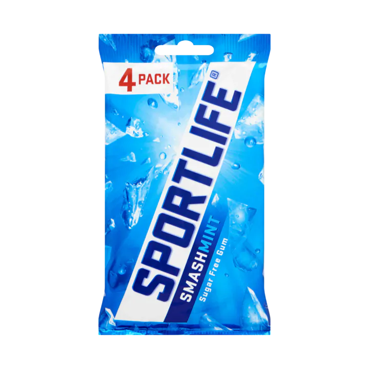 Sportlife Smashmint Suikervrij Kauwgom 4-Pack Blister