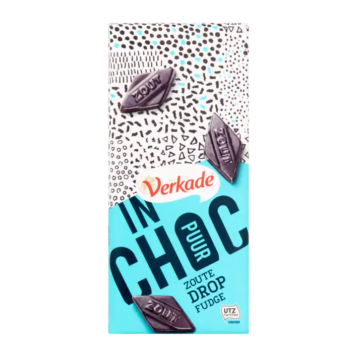 Verkade InChoc Zoute Drop Fudge Puur