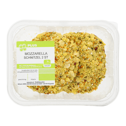 Huismerk Mozarella spinazie schnitzel 2 stuks