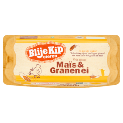 Blije Kip Vrije uitloopeieren mais & granen ei