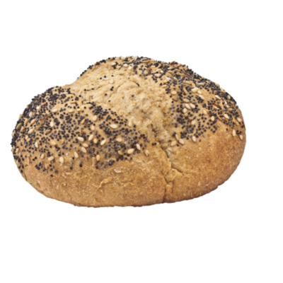Huismerk Volkorenbroodje maanzaad sesam