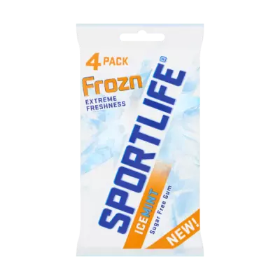 Sportlife Frozn Icemint Suikervrij Kauwgom 4-Pack Blister