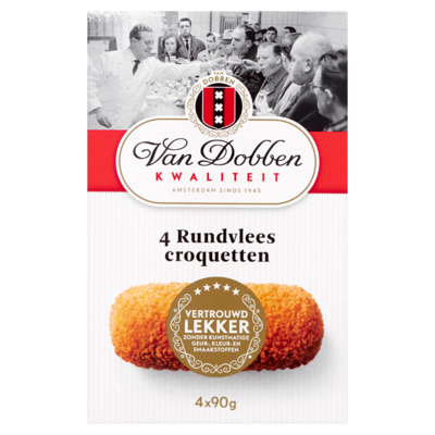 Van Dobben Rundvlees Croquetten 4 x 90 g