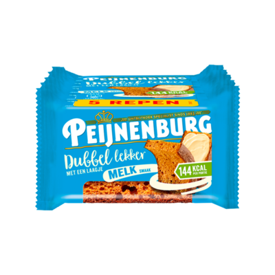 Peijnenburg Ontbijtkoek Dubbel Lekker Melk 5 Repen