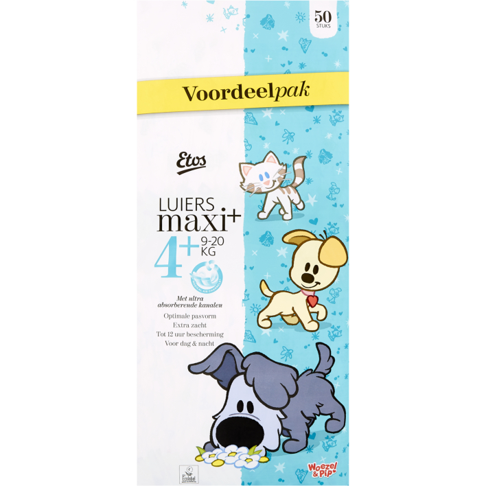 Huismerk Luiers maxi+ 4+ voordeelpak