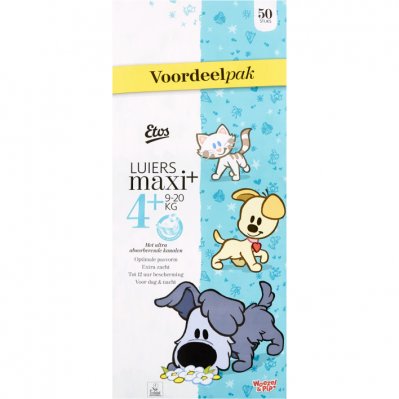 Huismerk Luiers maxi+ 4+ voordeelpak