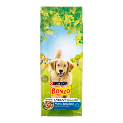 Bonzo Vitafit Menu Brokken met Kip en Groenten