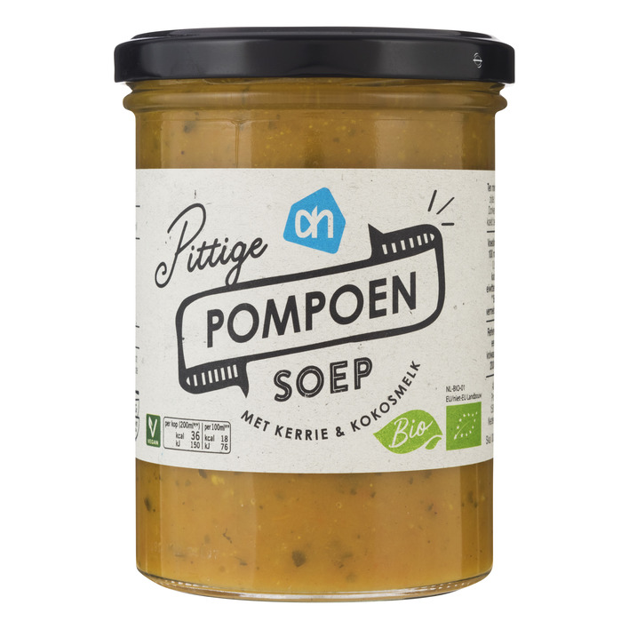 Huismerk Biologisch Pittige pompoensoep