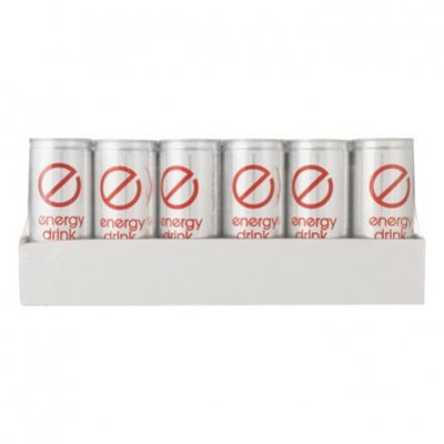 E energy drink tray