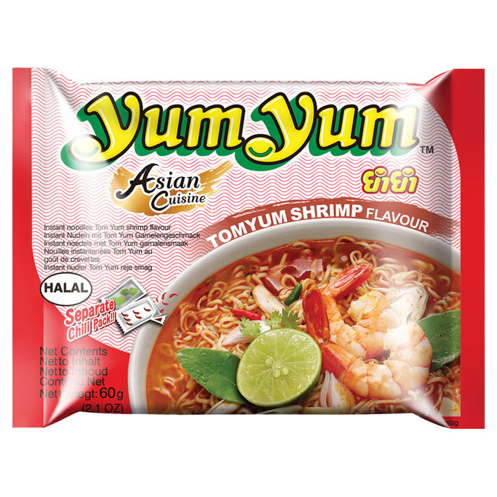 Yum Yum Tomyum garnalen pakje instant noedels