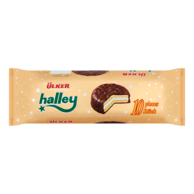 Ülker Halley Sandwich Biscuit Filled with Marshmallow