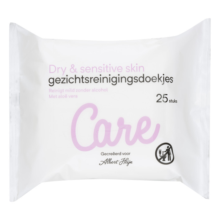 Care Dry skin gezichts reinigingsdoekjes