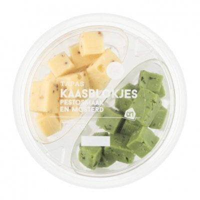Huismerk Kaasblokjes groene pesto mosterd