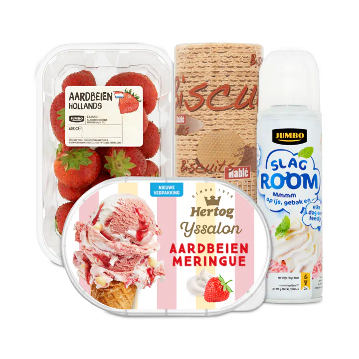 Aardbeien Met Hertog Ijs En Slagroom