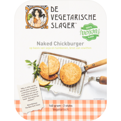 De Vegetarische Slager Naked Chickburger 2 Stuks