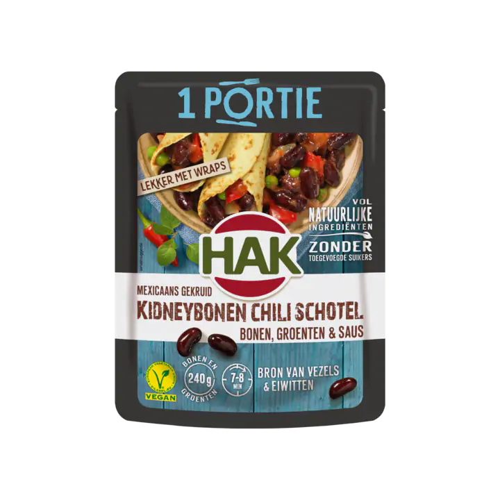 Hak Mexicaans Gekruid Kidneybonen Chili Schotel Bonen, Groenten & Saus