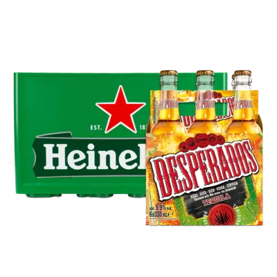 Heineken Krat en Desperados 6-Pack