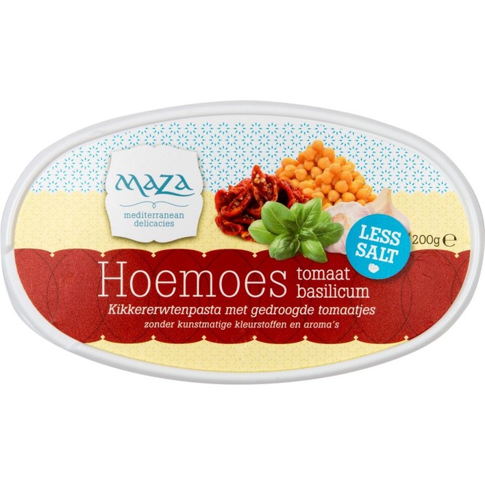 Maza Hoemoes tomaat-basilicum less salt