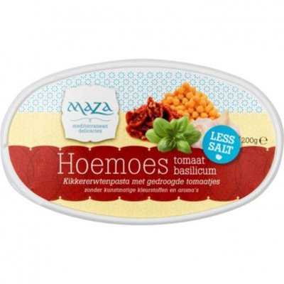 Maza Hoemoes tomaat-basilicum less salt
