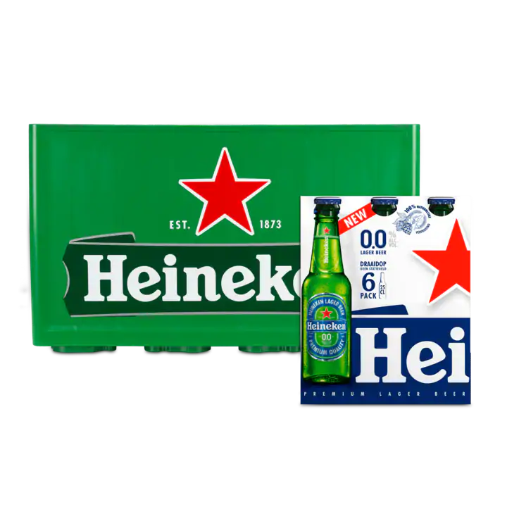 Heineken Krat & Heineken 0.0% 6-Pack
