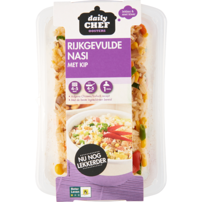 Huismerk Rijkgevulde nasi met kip