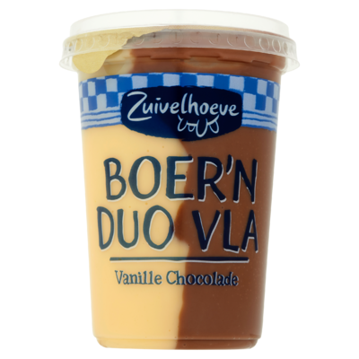 Zuivelhoeve Boer'n Duo Vla Vanille-Chocolade 450 g