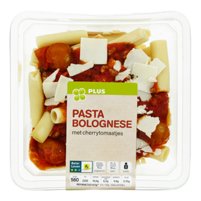 Huismerk Pasta Bolognese met cherrytomaatjes