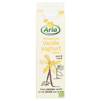 Arla Biologisch Vanille Yoghurt Halfvol 1 L
