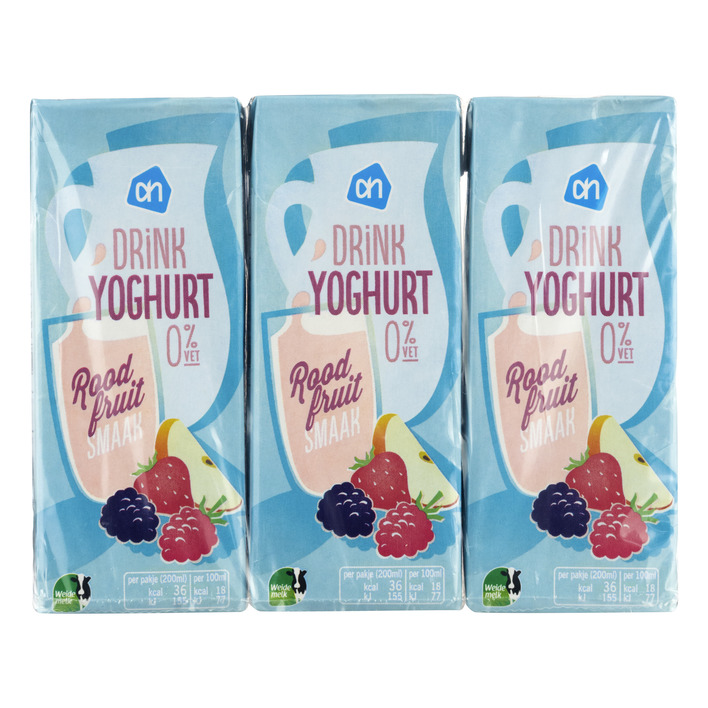 Huismerk Drinkyoghurt rood fruit