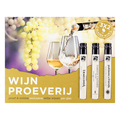 Huismerk Wijnproeverij tubes wit