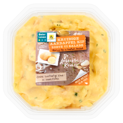 Ambachtelijke Keuken Aardappelsalade met kip en zoete ui