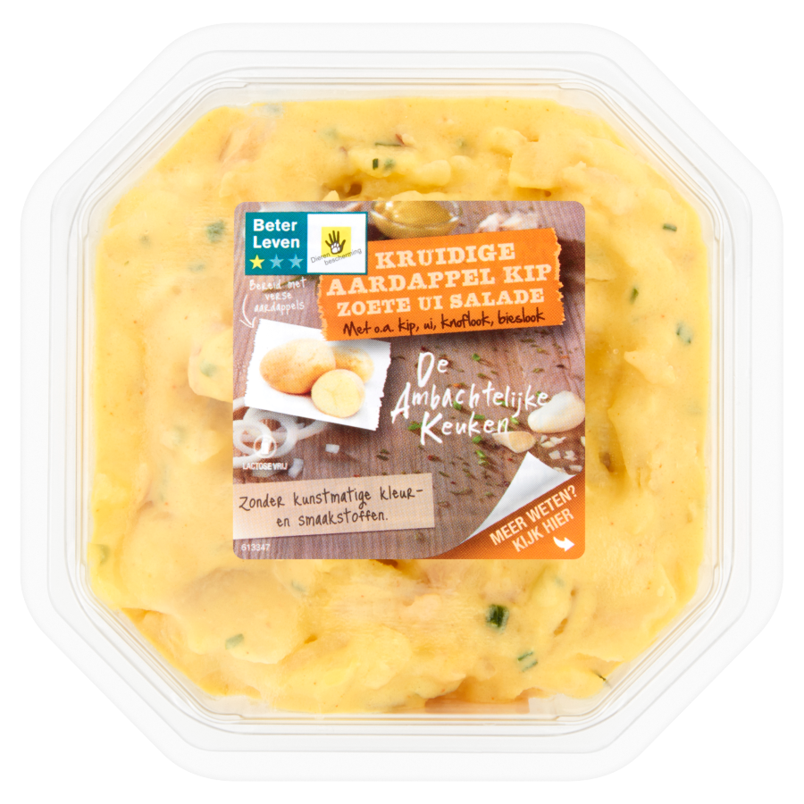 Ambachtelijke Keuken Aardappelsalade met kip en zoete ui