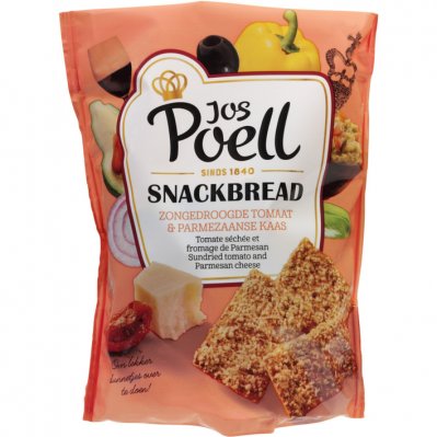 Jos Poell Snackbread zongedr. toma & parmezaanse