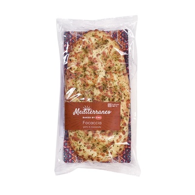 Mediterraneo focaccia kruiden mozzarella