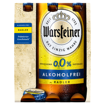 Warsteiner Alkoholfrei Radler Flesen 6 x 0,33 L