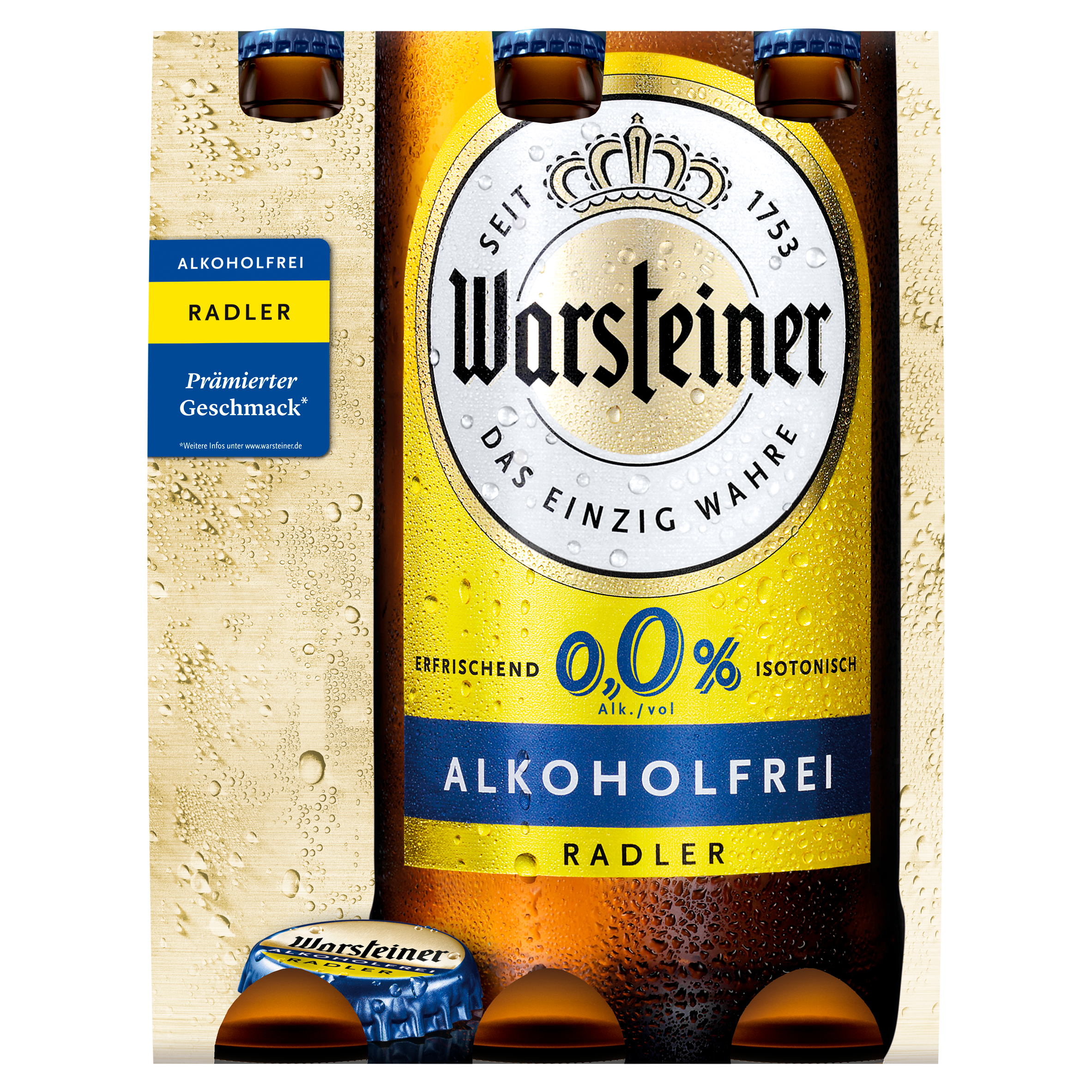 Warsteiner Alkoholfrei Radler Flesen 6 x 0,33 L