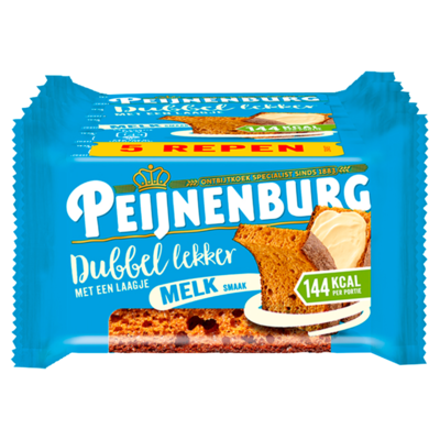 Peijnenburg Dubbel Lekker Melk 5 x 49 g