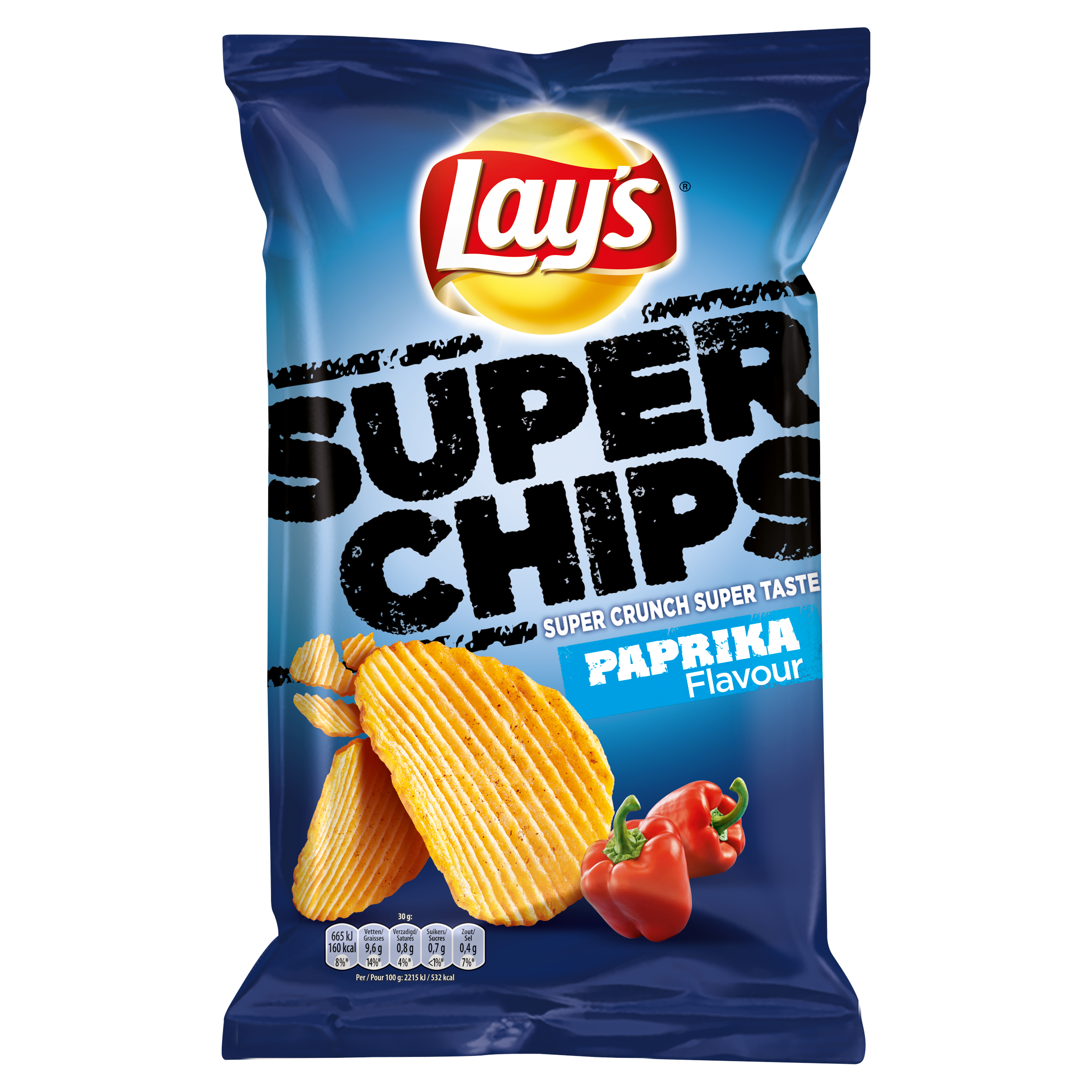 Lay's Superchips Aardappelchips Paprika Flavour 215g