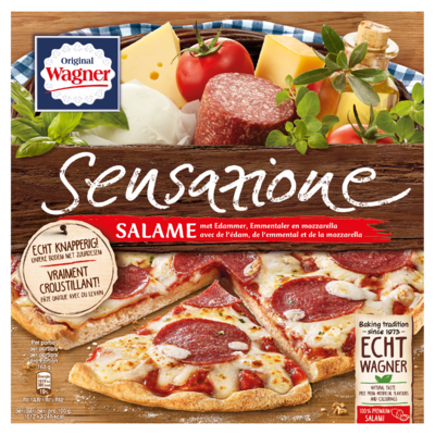 Original Wagner Sensazione Salame met Edammer, Emmentaler en Mozzarella 320 g