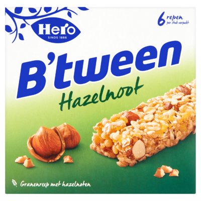 Hero B'tween Granenreep Hazelnoot 6 x 25 g