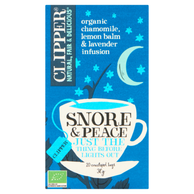Clipper Snore & Peace Organic Chamomile, Lemon Balm & Lavender Infusion 20 Stuks 30 g