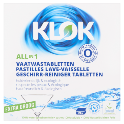 Klok All in 1 Vaatwastabletten 26 x 19,25 g